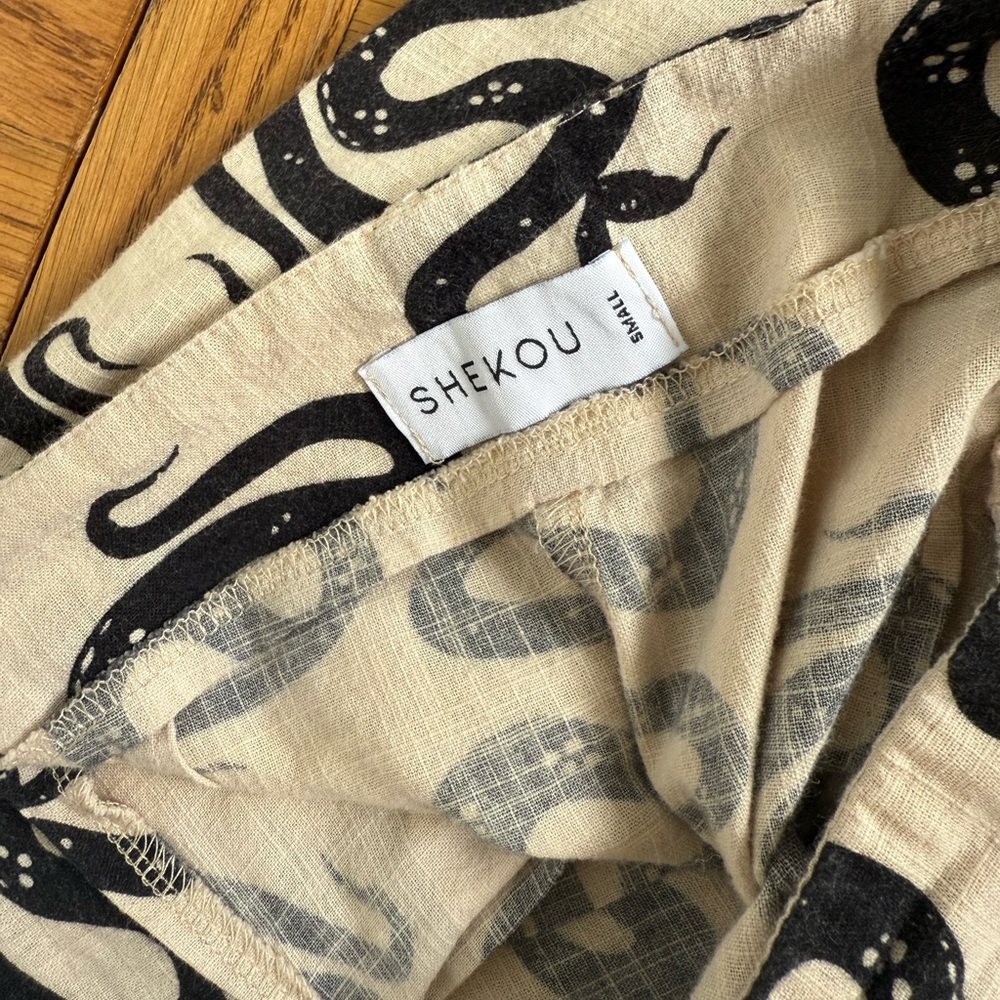 Cropped snake-patterned pants - Picture 5 of 5